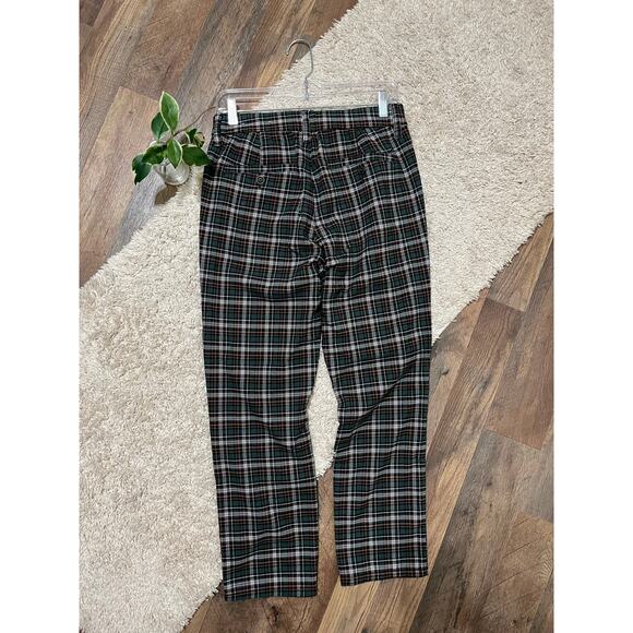 American Eagle Versatile Tailored Plaid Super High Rise Cropped Skinny Trousers - Picture 4 of 9